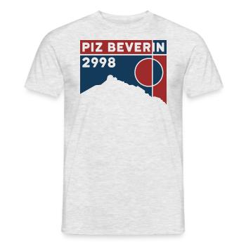 Piz Beverin, Tour, Randonnée, Randonnée, Ski de randonnée, Trail - T-shirt homme - gris chiné - Devant - AI Model Male 178 dark (178cm)