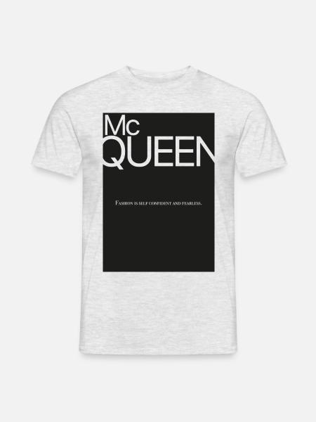 McQueen Quote - Fashion is confident - Men's T-Shirt - heather grey