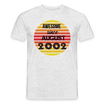 Awesome since august 2002 - T-shirt homme - gris chiné - Devant - AI Model Male 178 dark (178cm)