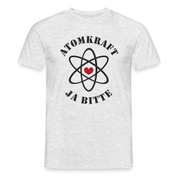Atomkraft, Ja bitte - Männer T-Shirt - Grau meliert - Vorne - AI Model Male 178 dark (178cm)