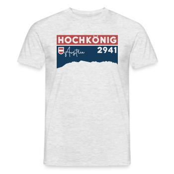 Hochkönig Randonnée Randonnée Via ferrata Domaine skiable - T-shirt homme - gris chiné - Devant - AI Model Male 178 dark (178cm)
