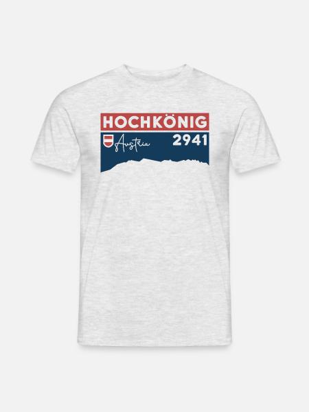 Hochkönig Wandern Wanderung Klettersteig Skigebiet - Männer T-Shirt - Grau meliert