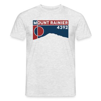 Mount Rainier Wandern Besteigung Andenken Geschenk - Männer T-Shirt - Grau meliert - Vorne - AI Model Male 178 dark (178cm)