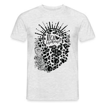 Hello Summer - Men's T-Shirt - heather grey - Front - AI Model Male 178 dark (178cm)