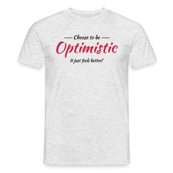 Choose to be optimistic - Men's T-Shirt - heather grey - Front - AI Model Male 178 dark (178cm)
