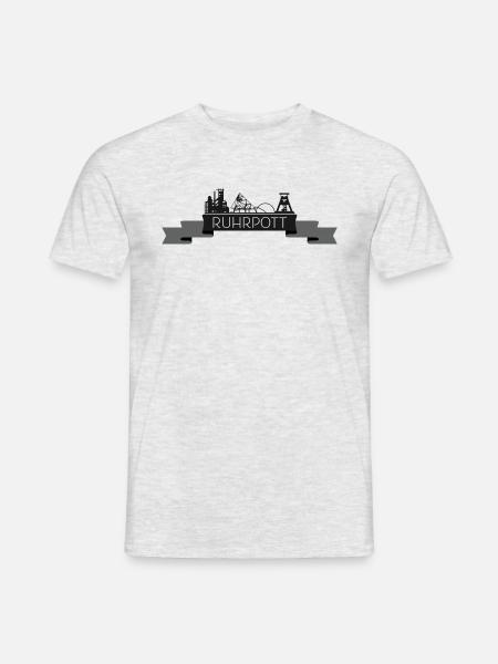 Ruhrpott, Skyline, Ruhrgebiet, - Männer T-Shirt - Grau meliert