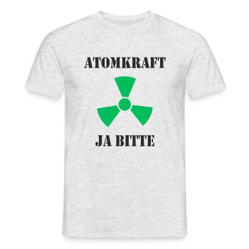 Atomkraft, Ja bitte - Männer T-Shirt - Grau meliert - Vorne - AI Model Male 178 dark (178cm)