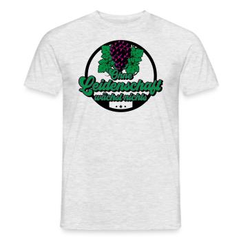 Wein Weinflasche Leidenschaft | Farben änderbar - Männer T-Shirt - Grau meliert - Vorne - AI Model Male 178 dark (178cm)