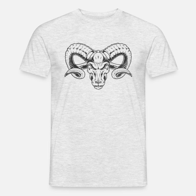 Widder Sternzeichen Horoskop - Männer T-Shirt - Grau meliert
