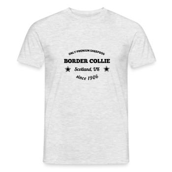 Border Collie - Men's T-Shirt - heather grey - Front - AI Model Male 178 dark (178cm)