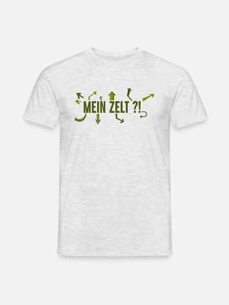 Festival wo ist mein Zelt - Männer T-Shirt - Grau meliert
