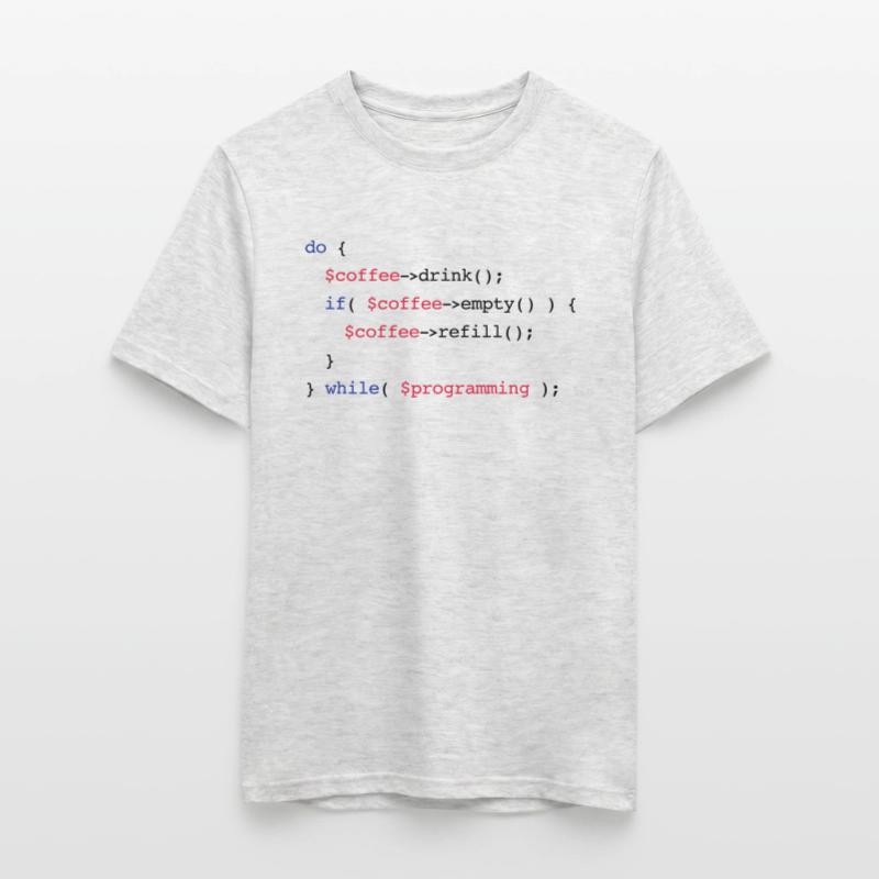 Code Coffee Refill Programmierung PHP Männer T-Shirt