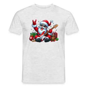Santa Rock 4 - Männer T-Shirt - Grau meliert - Vorne - AI Model Male 178 dark (178cm)