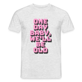 Motivational Poster - Männer T-Shirt - Grau meliert - Vorne - AI Model Male 178 dark (178cm)