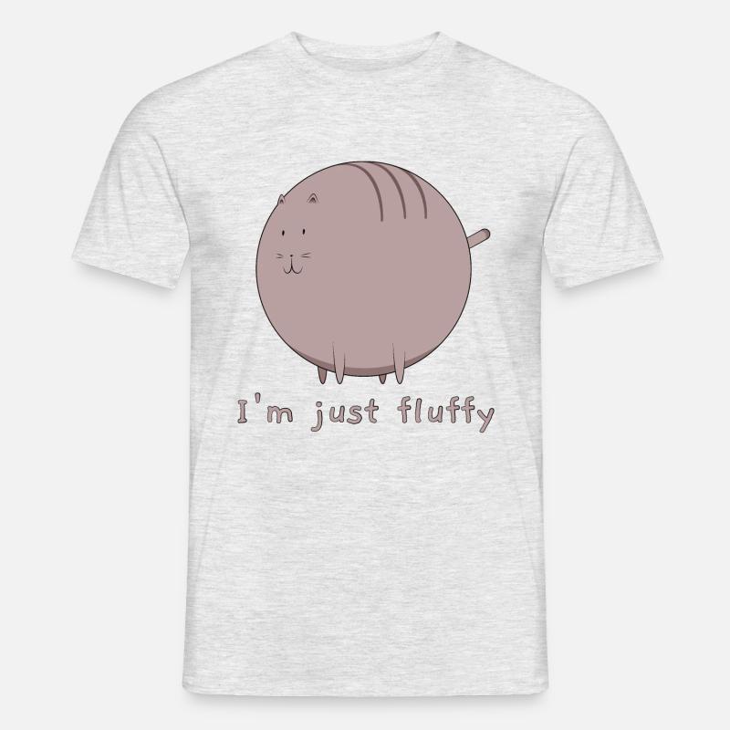 I'm just fluffy - Männer T-Shirt - Grau meliert
