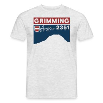 High Grimming Finisher Altitude Hike Dachstein - Men's T-Shirt - heather grey - Front - AI Model Male 178 dark (178cm)