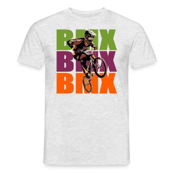 BMX Bike - Men's T-Shirt - heather grey - Front - AI Model Male 178 dark (178cm)