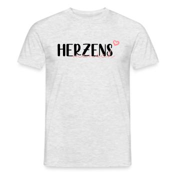 Herzensmensch - Männer T-Shirt - Grau meliert - Vorne - AI Model Male 178 dark (178cm)