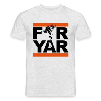 Färöer Logo - Männer T-Shirt - Grau meliert - Vorne - AI Model Male 178 dark (178cm)