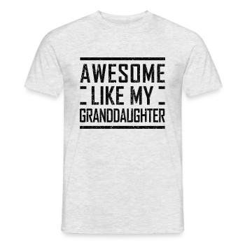 Great as my granddaughter Father's Day for grandfather - Men's T-Shirt - heather grey - Front - AI Model Male 178 dark (178cm)