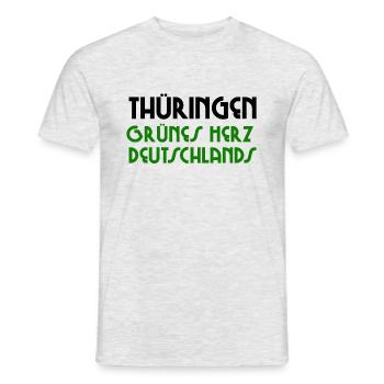 Thüringen grün - Männer T-Shirt - Grau meliert - Vorne - AI Model Male 178 dark (178cm)