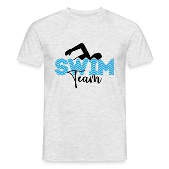 Swim team swim team competition - Men's T-Shirt - heather grey - Front - AI Model Male 178 dark (178cm)