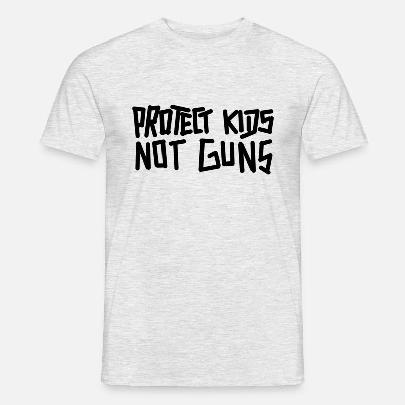 protect kids - Männer T-Shirt - Grau meliert