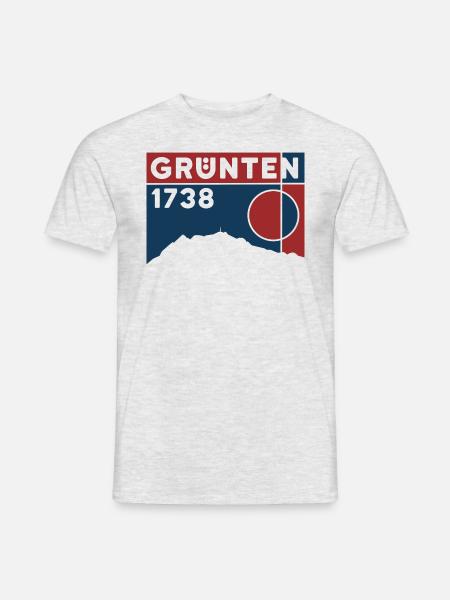 Grünten Berg Überquerung Wandern Wanderung Allgäu - Männer T-Shirt - Grau meliert