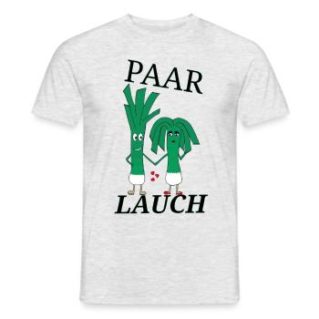 Paar Lauch Partnerlook - Männer T-Shirt - Grau meliert - Vorne - AI Model Male 178 dark (178cm)