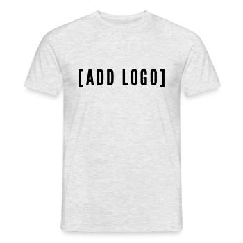 Add logo - Men's T-Shirt - heather grey - Front - AI Model Male 178 dark (178cm)