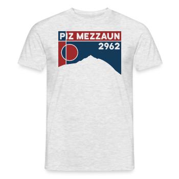 Piz Mezzaun Ski Tour Mountain Tour Hike Souvenirs - T-shirt homme - gris chiné - Devant - AI Model Male 178 dark (178cm)