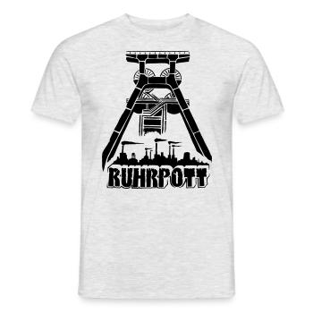 Dirty Ruhrpott Shirt - Männer T-Shirt - Grau meliert - Vorne - AI Model Male 178 dark (178cm)
