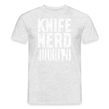 Knife Nerd Knives Collector product - Men's T-Shirt - heather grey - Front - AI Model Male 178 dark (178cm)