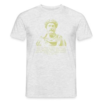 Philosophy Quote Stoic Sayings Marcus Aurelius - Men's T-Shirt - heather grey - Front - AI Model Male 178 dark (178cm)