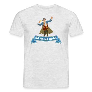 Lustiger Bananana Ludwig Van Beethoven Komponist - Männer T-Shirt - Grau meliert - Vorne - AI Model Male 178 dark (178cm)