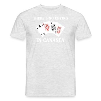 Lustiger Kartenspieler kein Weinen in Canasta Produkt - Männer T-Shirt - Grau meliert - Vorne - AI Model Male 178 dark (178cm)