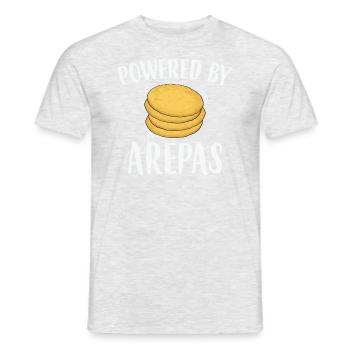 Venezuelan Colombian Food Powered By Arepas - Men's T-Shirt - heather grey - Front - AI Model Male 178 dark (178cm)