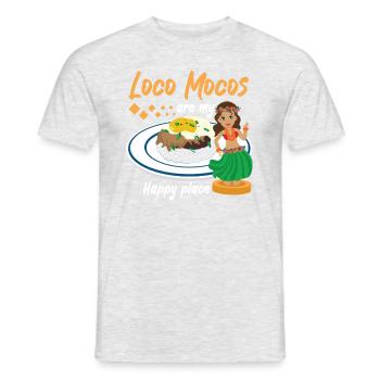 Loco Mocos sind mein glücklicher Ort hawaiianisches Frühstück - Männer T-Shirt - Grau meliert - Vorne - AI Model Male 178 dark (178cm)