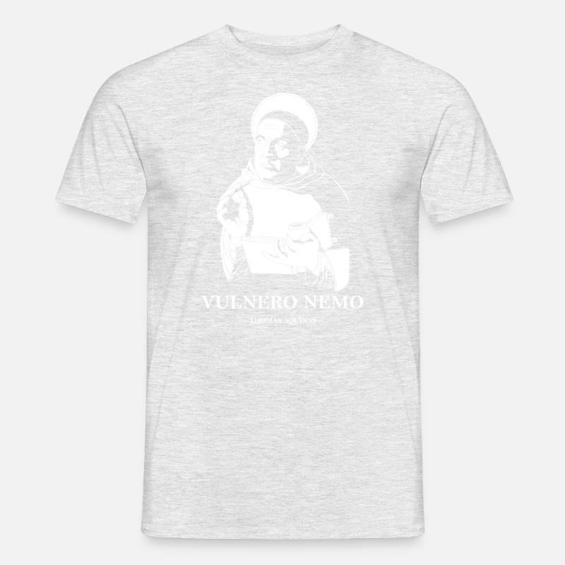 Vulnero Nemo Catholic Saint Thomas Aquinas Quote - Men’s T-shirt - heather grey