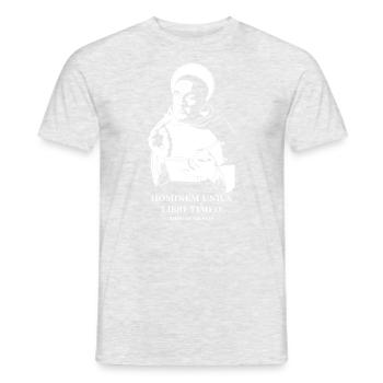 Unius Libri Philosoph Thomas von Aquin Zitat - Männer T-Shirt - Grau meliert - Vorne - AI Model Male 178 dark (178cm)