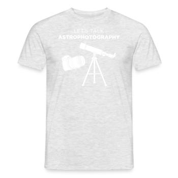 Astrophotographer Let's Talk Astrophotography - Men's T-Shirt - heather grey - Front - AI Model Male 178 dark (178cm)
