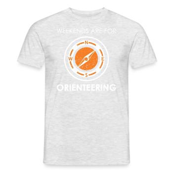 Les week-ends sont pour la conception d'orientation - T-shirt homme - gris chiné - Devant - AI Model Male 178 dark (178cm)
