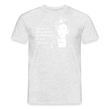 Génie célèbre citation du poète français Arthur Rimbaud - T-shirt homme - gris chiné - Devant - AI Model Male 178 dark (178cm)