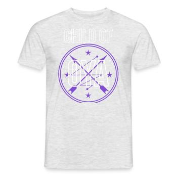 Afrikanische Göttin Yoruba Religion Veve Kind von Oya - Männer T-Shirt - Grau meliert - Vorne - AI Model Male 178 dark (178cm)