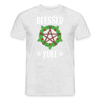 Conception du solstice d'hiver païen béni de Yule - T-shirt homme - gris chiné - Devant - AI Model Male 178 dark (178cm)