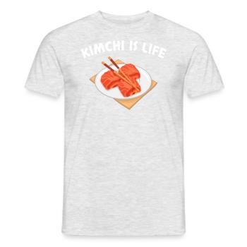 Life Funny Korean Food Kimchi product - Men's T-Shirt - heather grey - Front - AI Model Male 178 dark (178cm)