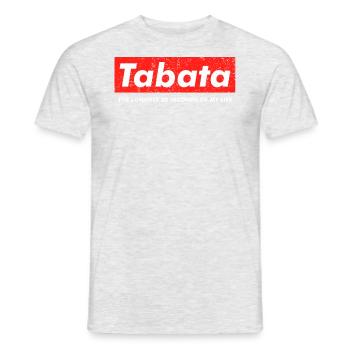 Lustiges längstes 20 Sekunden HIIT Tabata Workout - Männer T-Shirt - Grau meliert - Vorne - AI Model Male 178 dark (178cm)