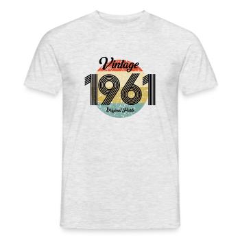 Vintage 1961 Original Parts - Men's T-Shirt - heather grey - Front - AI Model Male 178 dark (178cm)