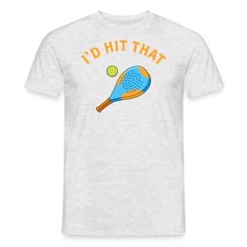 I’d Hit That Paddleball Player Padel produit - T-shirt homme - gris chiné - Devant - AI Model Male 178 dark (178cm)