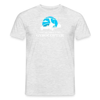 Fragen Sie mich nach meinem Pilot Aviation Lover Gyrocopter - Männer T-Shirt - Grau meliert - Vorne - AI Model Male 178 dark (178cm)
